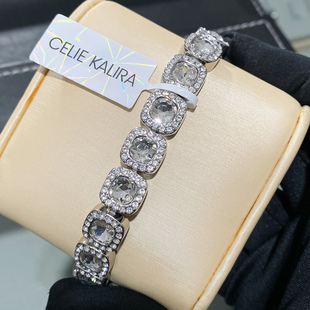 KALIRA轻奢百搭冰糖钻满钻男女手链高级感情侣手环礼物 CELIE