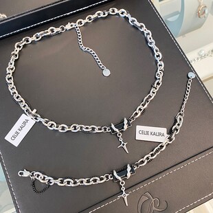 官方正品 KALRA王嘉尔同款 星体缠绕项链男女不褪色手链套装 CELIE