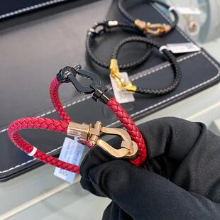 KALRA任嘉伦同款 马蹄扣手链情侣手绳真皮简约手环 CELIE 官方正品