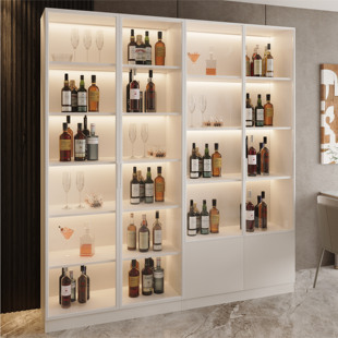酒柜带玻璃门客厅家用餐边柜成品洋酒柜展示柜新款 组合储物柜