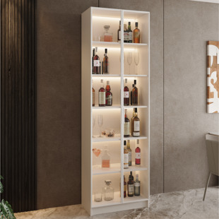 客厅一体靠墙展示柜餐厅新款 防尘组合家用钢化洋酒玻璃储酒柜