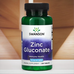 Swanson 斯旺森葡萄糖酸锌机体抵抗眼睛前列摄护腺和肝脏健康30mg
