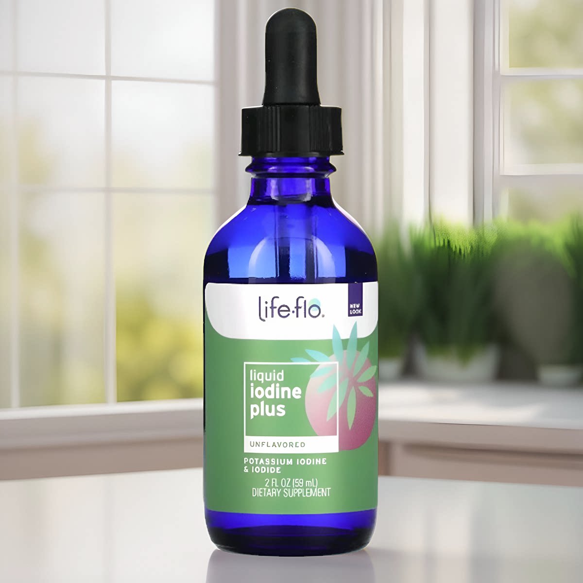 美国Life-flo儿童成人液态碘加强版碘化钾和碘甲状腺健康原味59ml