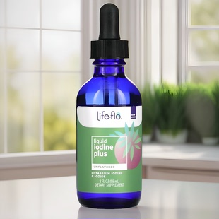 美国Life 碘化钾和碘甲状腺健康原味59ml flo儿童成人液态碘加强版
