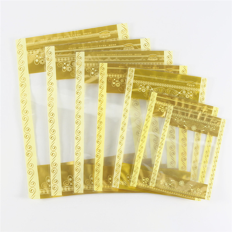 包邮名贵花草茶自封包装袋金边通用塑料袋花茶包装袋干果自封袋