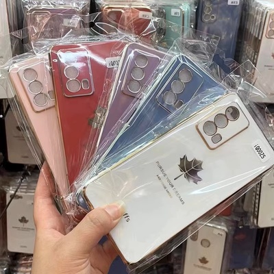 适用OPPO Reno15C A6GT A6Max A6Pro A6i K13S K13X A5x 6D枫叶电镀手机壳Reno14精孔保护壳Findx9纯色软套