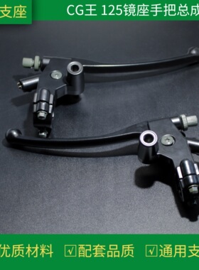 摩托车前刹手柄刹车开关后视镜镜座支架CG王离合车把组合改装黑色