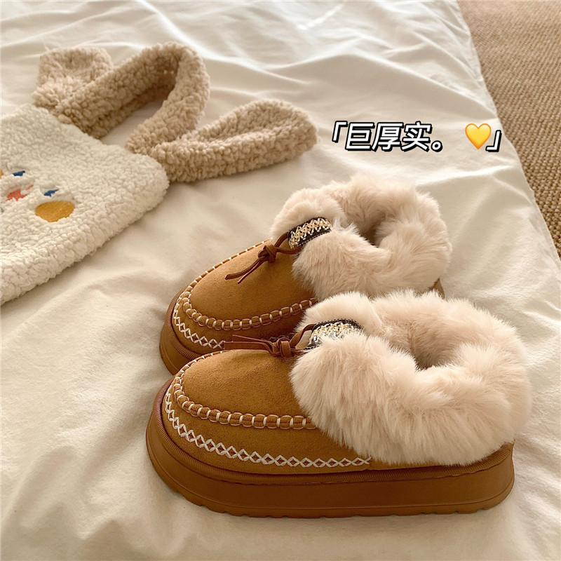波斯米亚风~！抽绳ins厚实软糯雪地靴女冬季加绒加厚包跟防滑棉鞋,女鞋,时尚雪地靴,淘宝优惠券,粉丝福利购,淘宝优惠卷