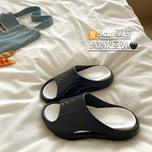 缓震回弹感 透气沙滩一字凉拖鞋 5cm厚底增高外穿运动拖鞋 女夏季