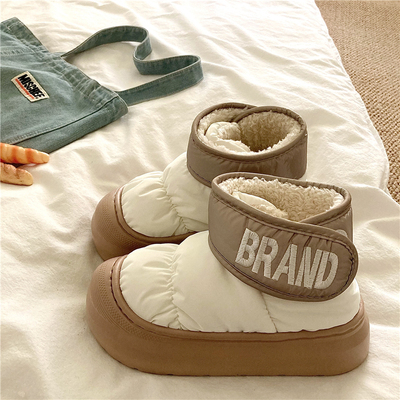 被厚度击中~！厚吨吨防水厚底雪地靴女ins冬季保暖包跟加绒棉鞋潮