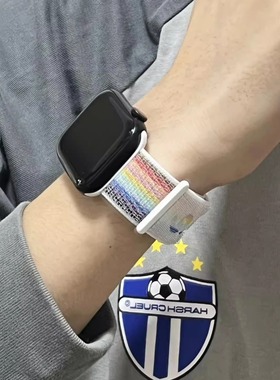 尼龙回环腕带适用苹果iWatch手表表带Apple Watch11/10/9ultra2男