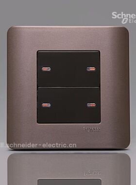 施耐德E8000ZENcelo轻点格调棕色16A 250V四联单控开关 4位单开关