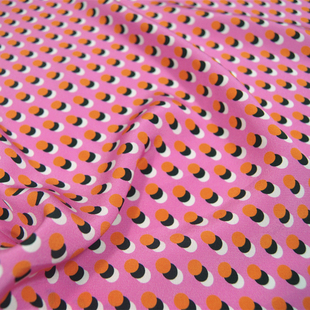 22姆米重磅宽幅简约波点真丝重绉连衣裙衬衫 布料面料 桑蚕丝服装