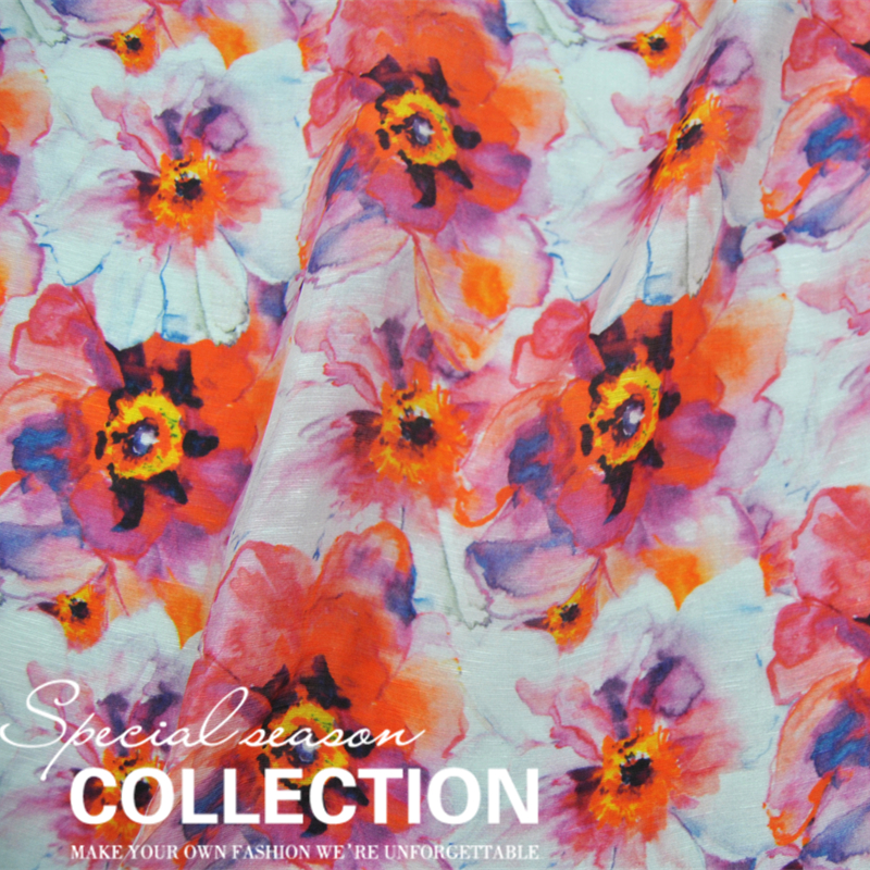 亚麻半身裙汉服旗袍布料面料