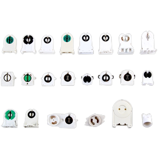 日光灯灯座灯脚T5T8格栅灯支架灯灯脚老式旋转灯脚G13LED固定配件