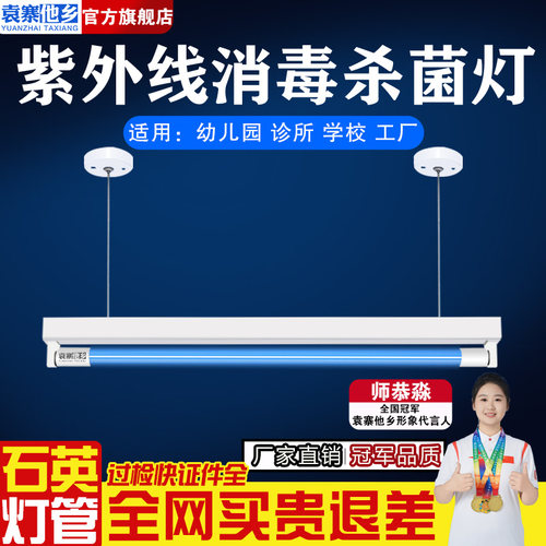 吊挂式紫外线消毒灯幼儿园诊所杀菌灯工厂悬挂紫光灯紫光消毒灯管