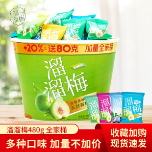 溜溜梅全家桶青梅西梅480g桶装 孕妇酸甜蜜饯果脯零食网红小吃 散装