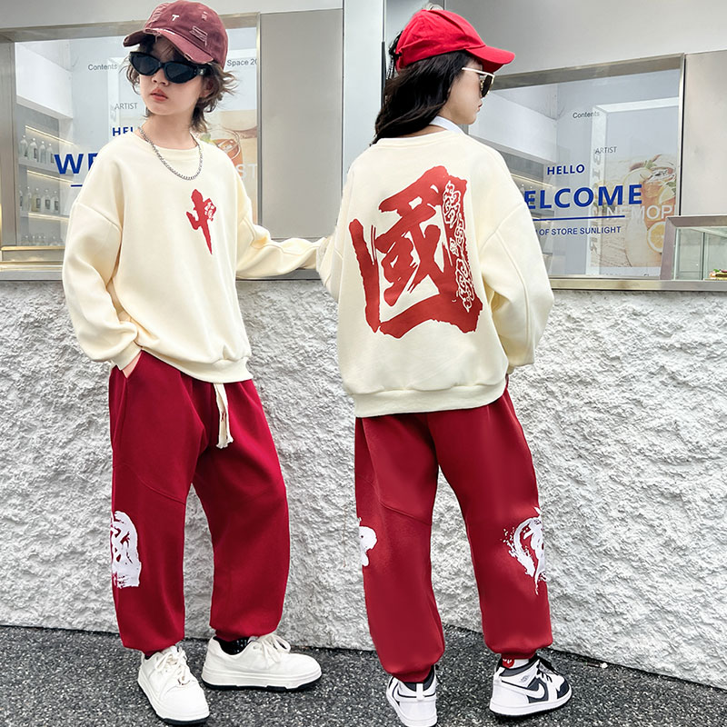 儿童啦啦队演出服中国风小学生运动会街舞团体合唱朝服幼儿园班服
