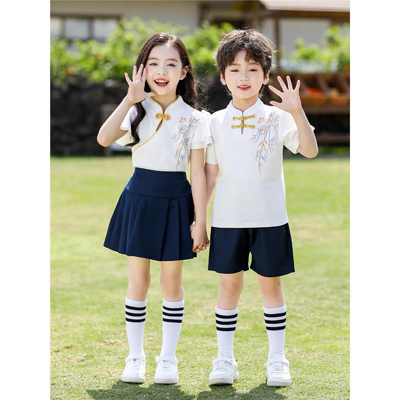 六一儿童演出服小学生诗朗诵合唱服装夏季幼儿园毕业班服国风汉服