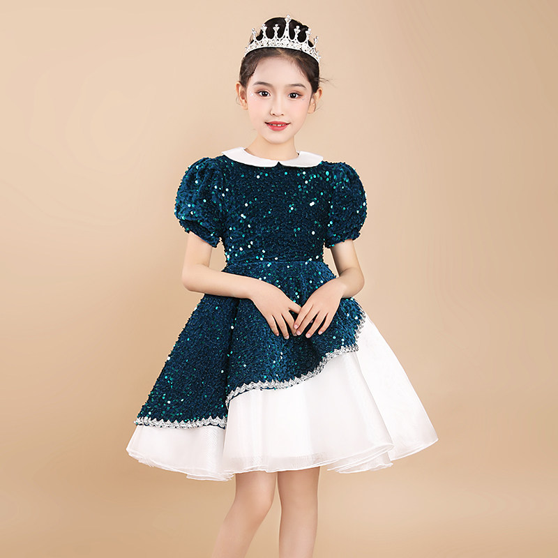 原创高端六一儿童合唱服小学生诗歌朗诵演表演服男女童舞蹈蓬蓬裙