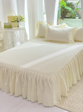 韩版床罩床裙四季通用床裙罩非全棉纯棉2026年新款单件床单带裙边