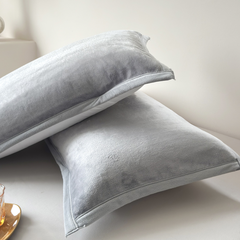 枕巾绑带款高克重牛奶绒