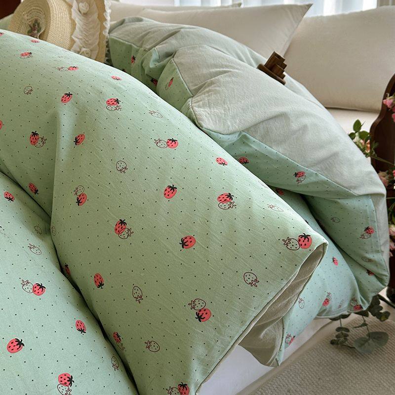 学生宿舍床加厚水洗棉印花被套裸感亲肤加大双人床被芯罩舒适软糯,床上用品,被套,淘宝优惠券,粉丝福利购,淘宝优惠卷