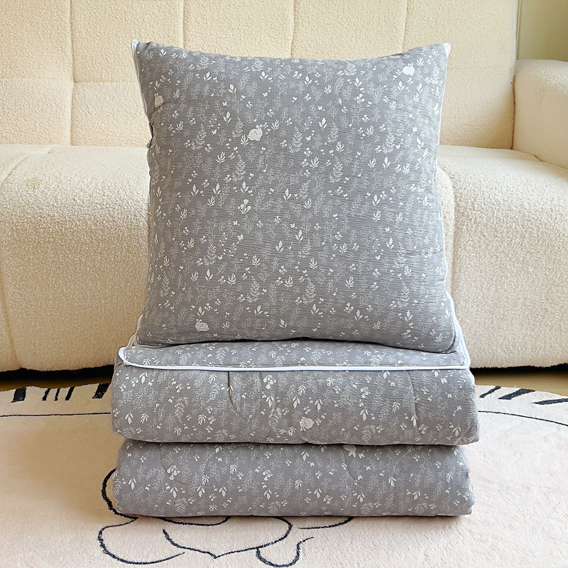 法式水晶绒抱枕被二合一蓬松柔软