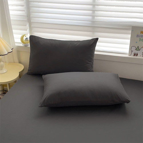 星晴纯棉纯色全棉枕套