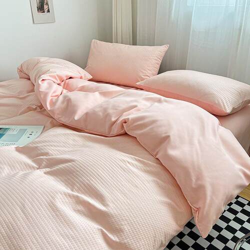 春夏通用华夫格水洗棉被套床品