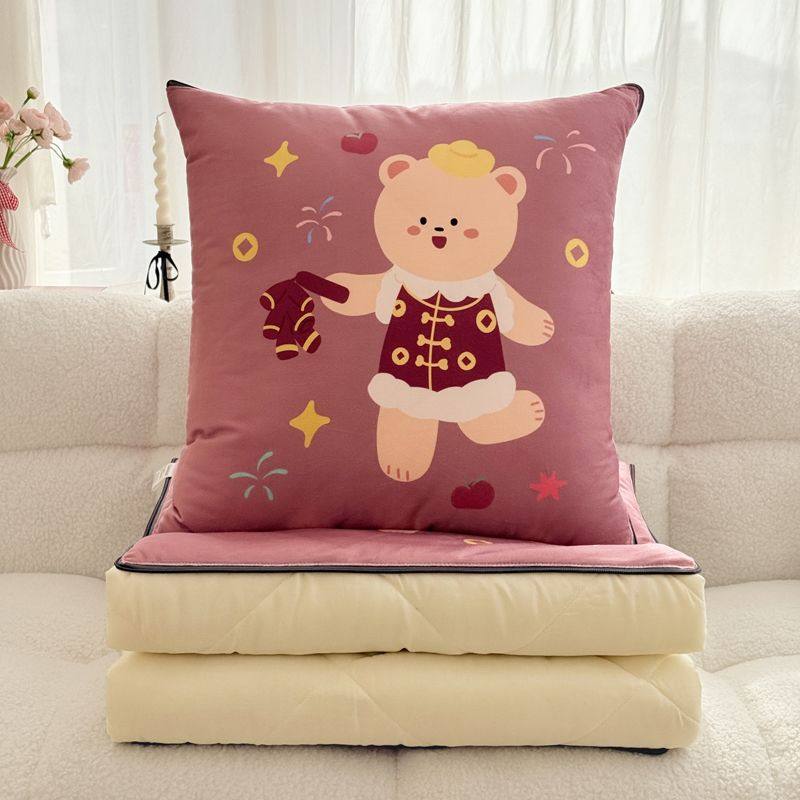 水晶绒磨毛多针四季款抱枕被子两用加厚办公室折叠午睡毯枕头靠枕,居家布艺,抱枕被,淘宝优惠券,粉丝福利购,淘宝优惠卷