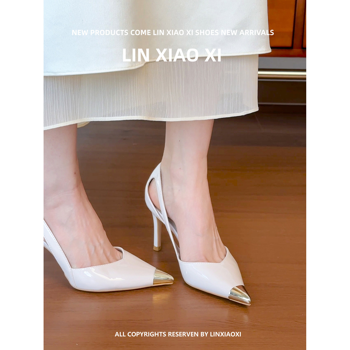 法式绝美白色高跟鞋女气质高级不累脚细跟尖头配裙子通勤职业单鞋