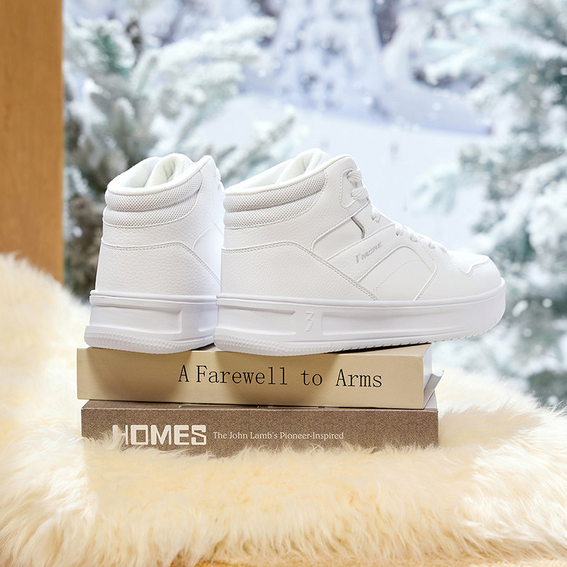 361加绒鞋男鞋运动鞋2025冬季棉鞋加毛保暖鞋休闲鞋子高帮板鞋男,流行男鞋,时尚休闲鞋,淘宝优惠券,粉丝福利购,淘宝优惠卷