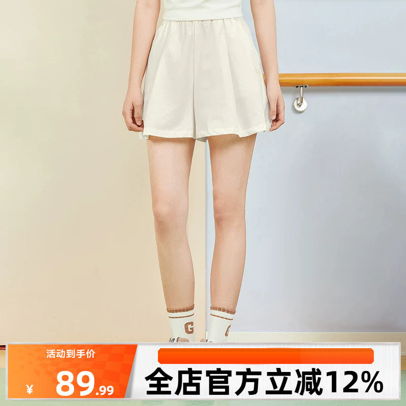 361运动短裤女冰感防晒秋季透气五分裤运动裤复古学院风休闲裤子