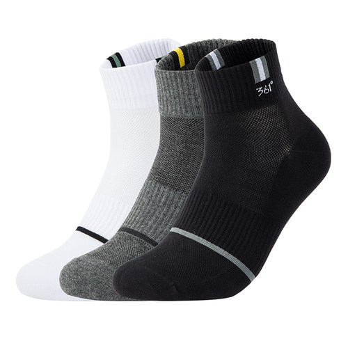 361度袜子2025年新款男三双装平板中袜