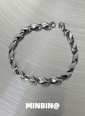 菱形钛钢手链潮流高级感