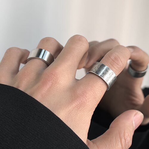 简约素圈戒指ins潮冷淡风