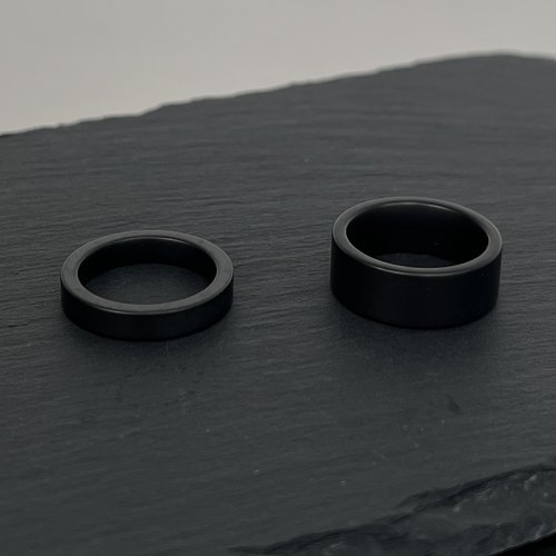 磨砂陶瓷黑色戒指男潮牌