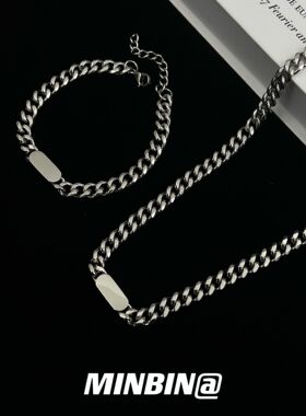 潮牌古巴项链轻奢小众