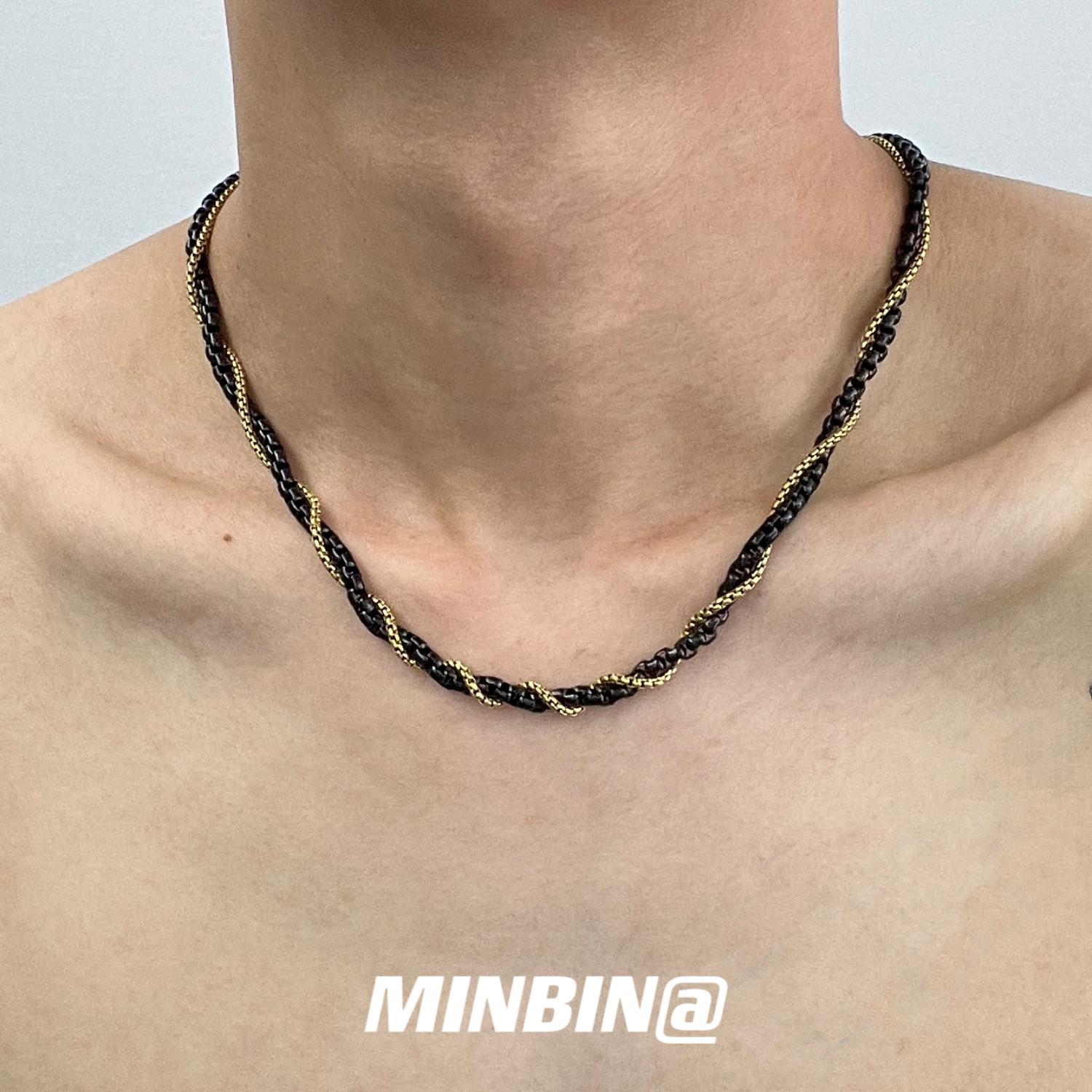 【黑金缠绕】钛钢项链男士高级感欧美复古小众锁骨链男女嘻哈颈链