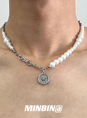 芒星珍珠项链轻奢高级感