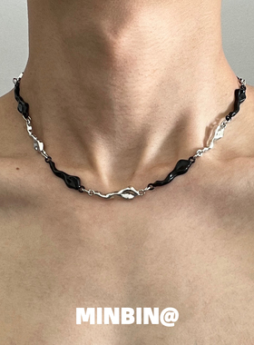 不规则褶皱几何液态项链