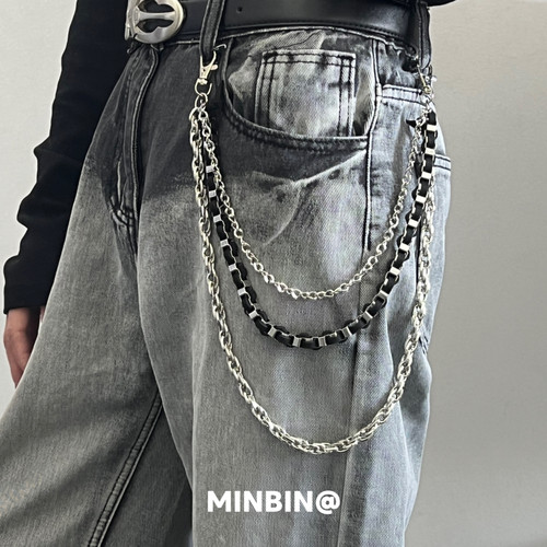 麻花编织金属链条牛仔裤链
