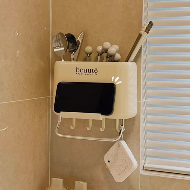 筷子收納盒掛墻勺子餐具