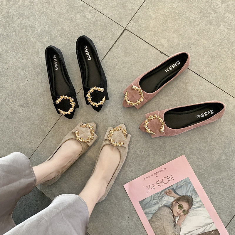 溫柔風平底尖頭淺口單鞋女2020春季新款晚晚風豆豆鞋配裙子的鞋潮在類目 女鞋, 低幫鞋中 - 來自Buy2taobao.com提供專業的淘寶代購服務