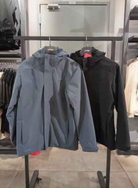 李宁冲锋衣外套2024冬季款抓绒保暖防泼水三合一运动风衣AWBU007