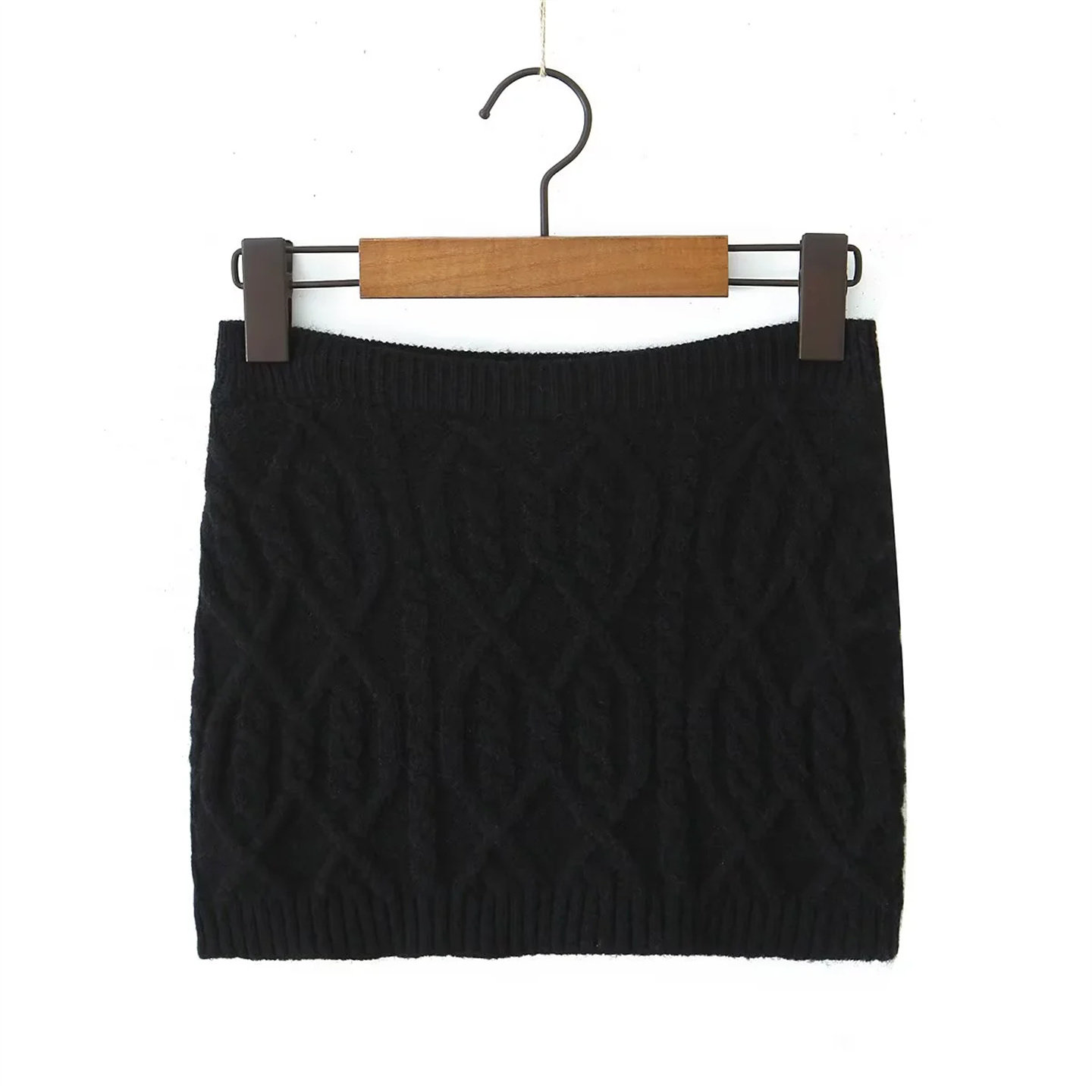 辣妹麻花针织半身裙女短款2025新款秋季高腰紧身性感包臀裙超短裙