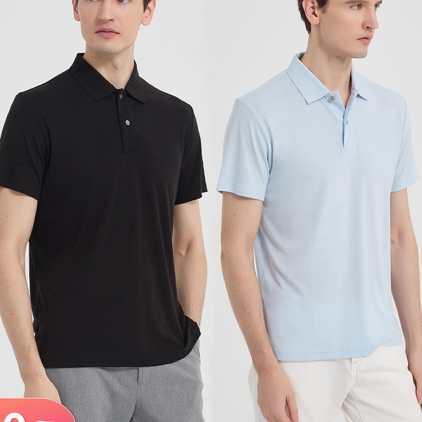 轻奢雨露亚麻polo衫短袖翻领夏季高端针织t恤免烫莱赛尔polo衫男