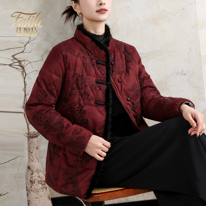 新中式轻薄羽绒服女短款冬装新款