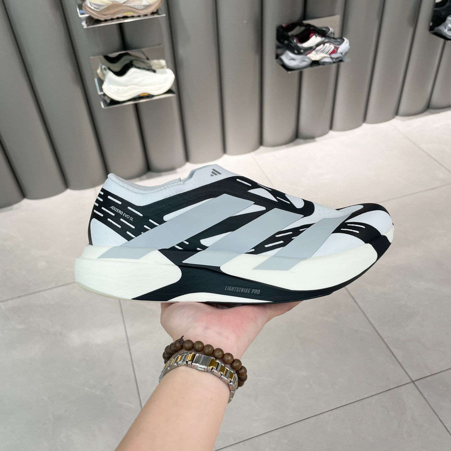 正品阿迪达斯男鞋2026秋款Adizero EVO SL无系带竞速跑步鞋KI2647